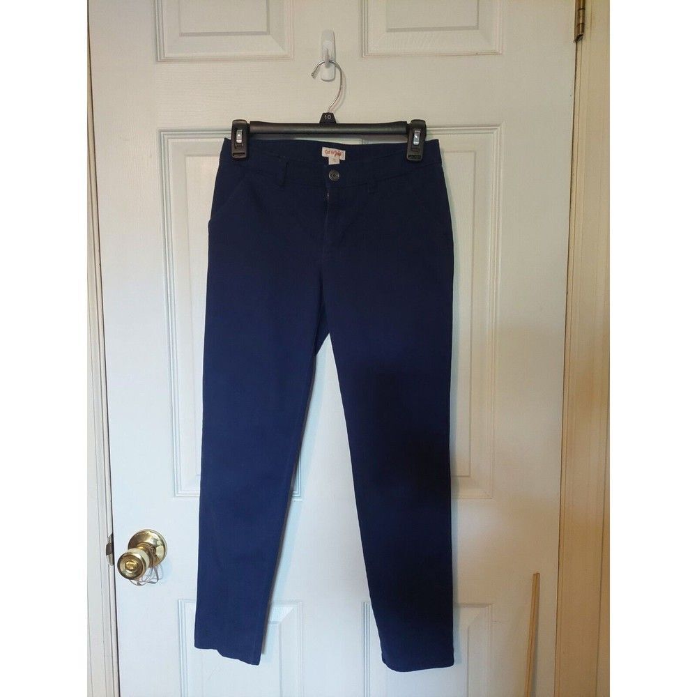 Cat & Jack Dark Blue Skinny Cut Mid Rise Casual Colorful Pants Girl's Size 12